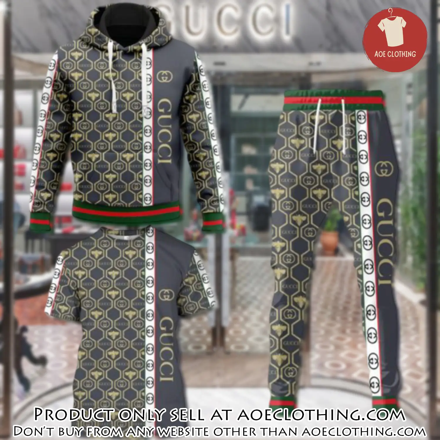 Gucci luxury brand combo tshirt hoodie long pants set trending 24 outfit sport lcs1034 aoe1446224